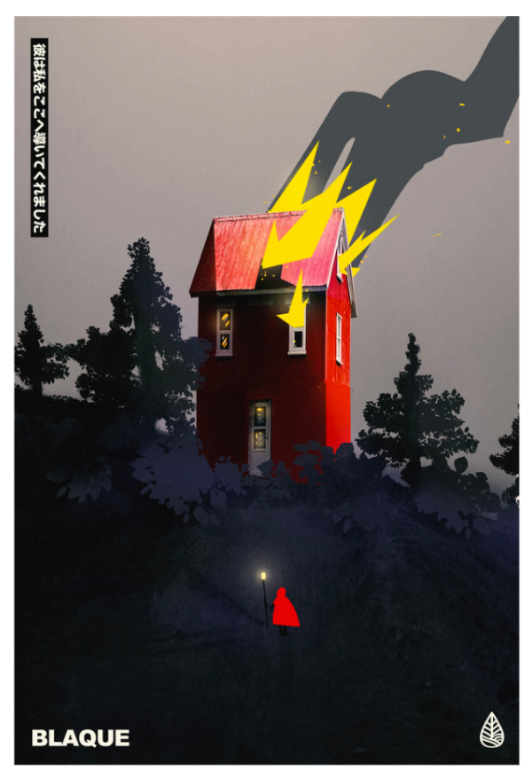 Postcard - Braque - Playground - "Burning House"