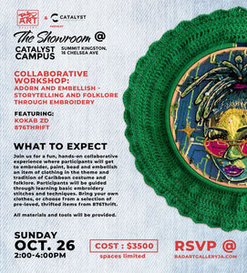 Embroidery Workshop with Kokab ZD and 876thrift OCT 26
